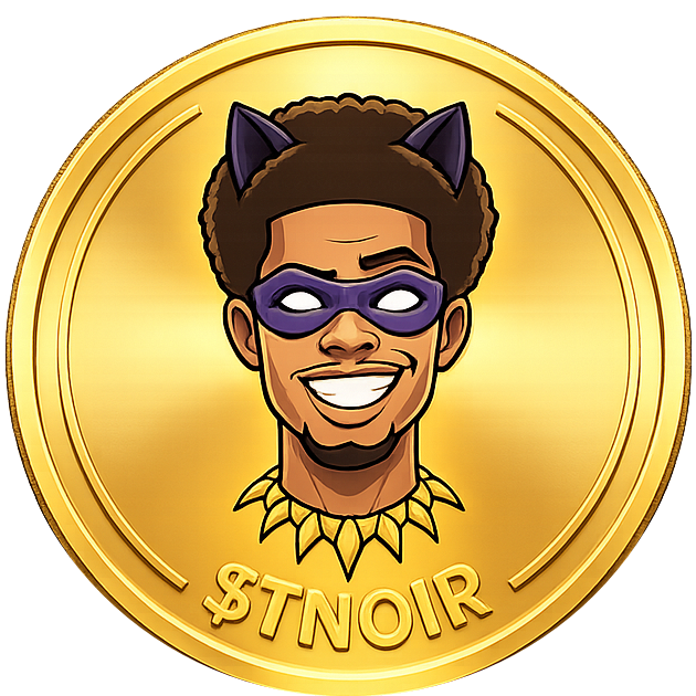 Trevor Noir $TNOIR coin featuring Black Panther imagery